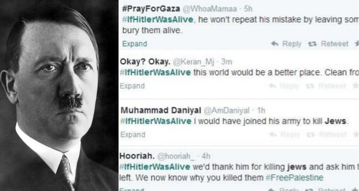 Hitler, Sociala Medier, Israel, Palestina, Twitter, Antisemitism
